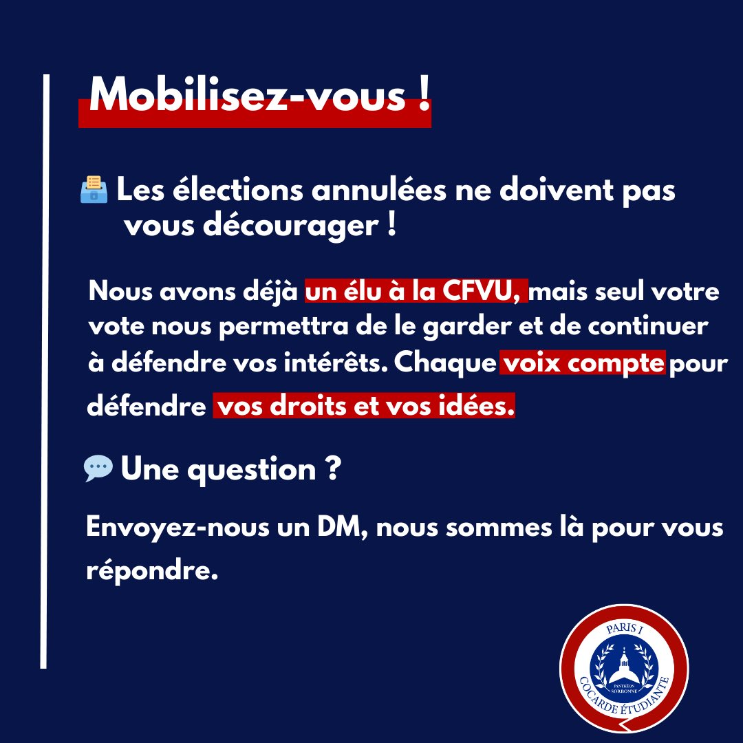 Cocarde_Sorbon's tweet photo. 🔴Annulation des élections, on vous explique tout. https://t.co/by2tVBBfb2