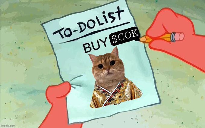 MathMathMath01's tweet photo. It's $COK, the first cat on Solana. 
Dedicated community behind this, pushing for months after reviving this dead token in May. 

Got a Wintermute partnership making $COK the memecoin with the lowest Marketcap among all Wintermute holdings.

Currently at $4 million, very undervalued..
Check out @catownkimono

Dnb9dLSXxAarXVexehzeH8W8nFmLMNJSuGoaddZSwtog