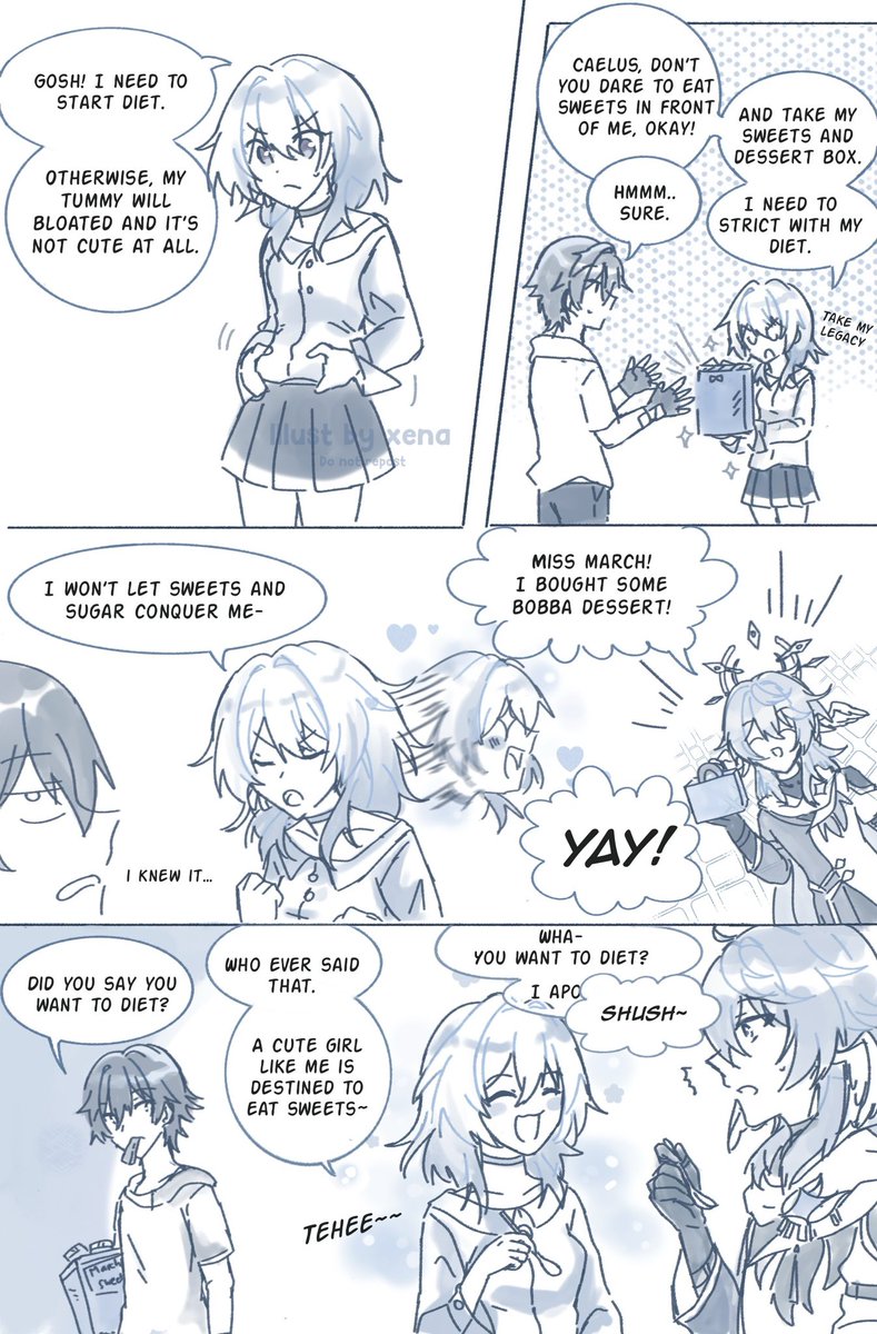 Don’t worry March, your thighs are the same size as my arms 🤓

#March7th #SundayHSR #caelus