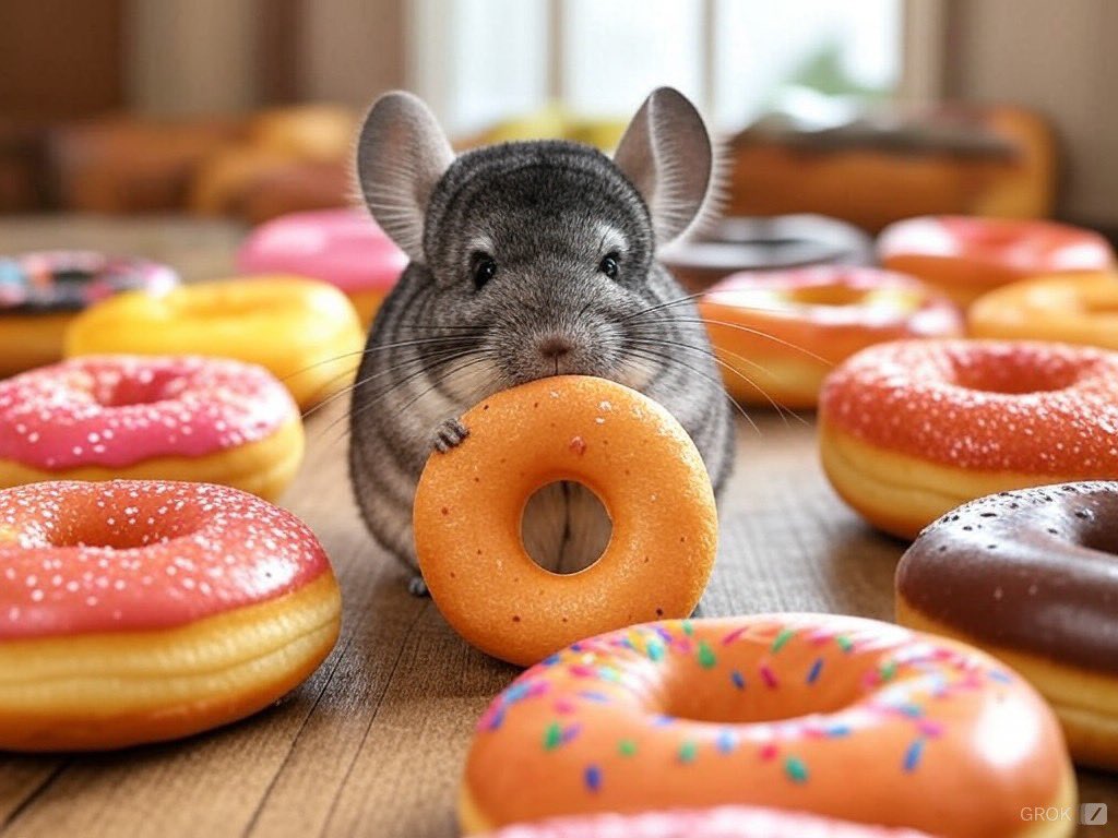 Pina_Chinchilla's tweet photo. Grokで生成した
ドーナツをほおばるチンチラ

#チンチラ #chinchilla https://t.co/dYknSn9Tpw
