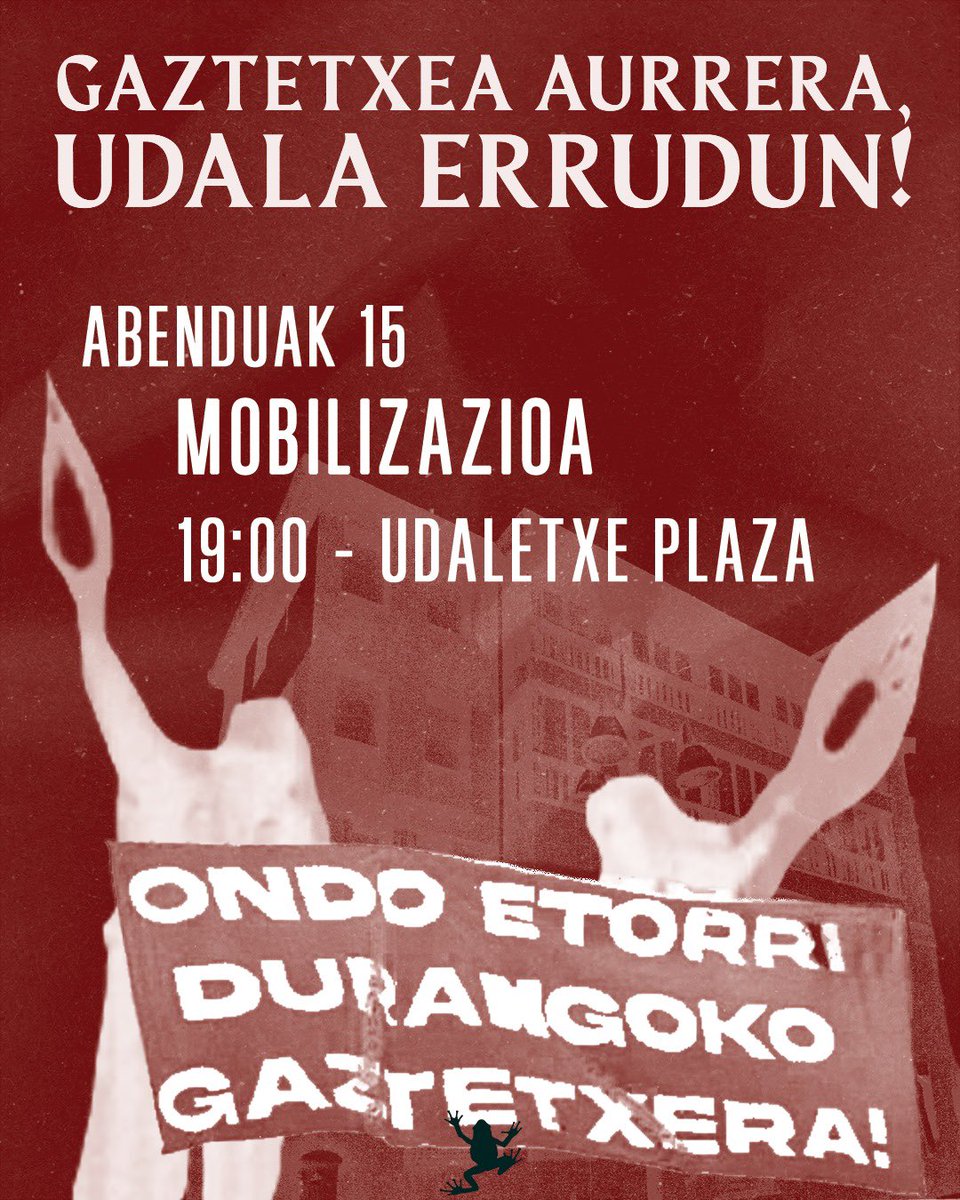 KaletikGTX's tweet photo. Desalojoaren aurrean, Asanbladaren irakurketa.

MOBILIZAZIOA GAUR 19etan Udaletxe plazan https://t.co/bSbBlFhzAP