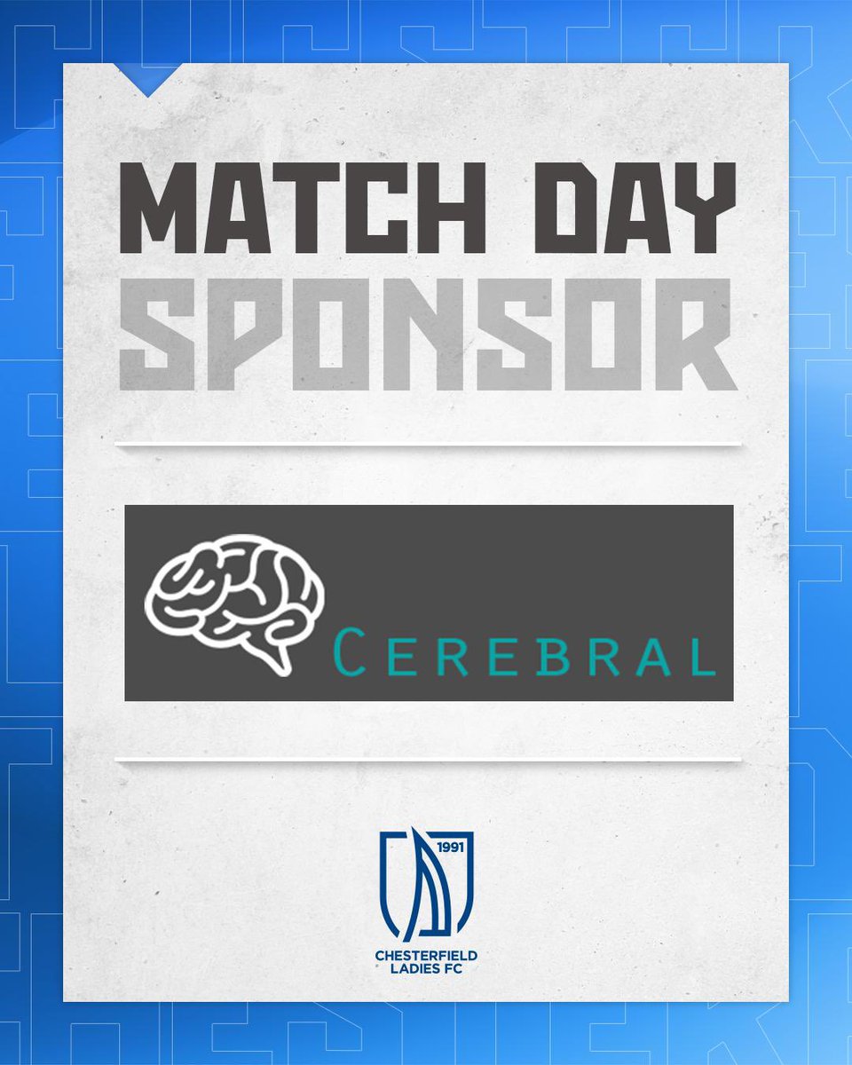 A massive thanks to today’s matchday sponsor, Cerebral! ⚪️🔵

Based in Sheffield, Cerebral offer comprehensive consultancy services to provide expert guidance and strategies tailored to your specific business and needs. 

#ChesterfieldLadies #Cerebral
