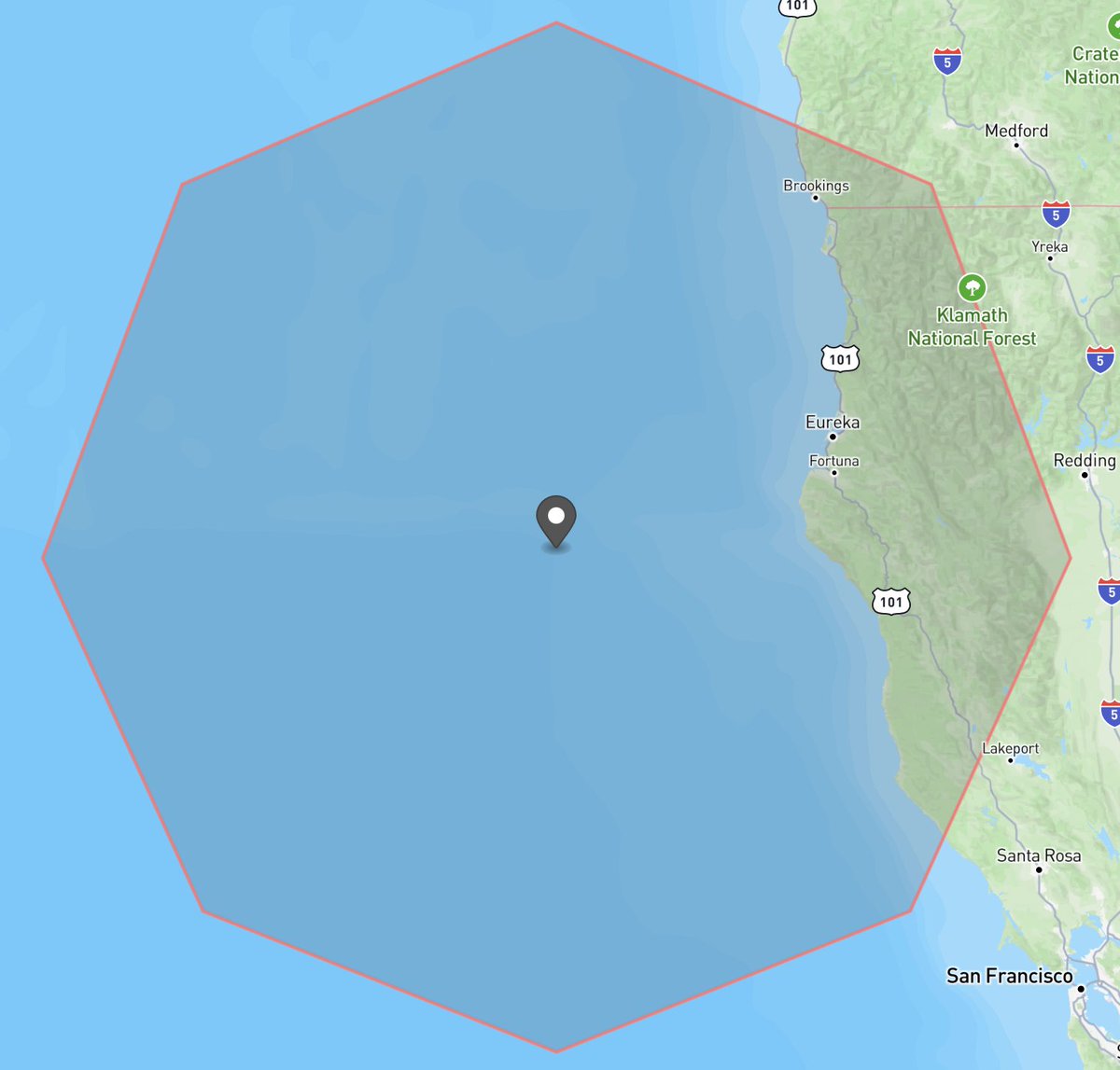 Hello MyShakers.  More activity in the Mendocino fault zone.  A M5.2 #earthquake occurred last night at 11:22pm Pacific time near Petrolia, CA. MyShake successfully distributed an alert to our users. We hope that those affected are safe.  Please remember to Drop, Cover, and Hold