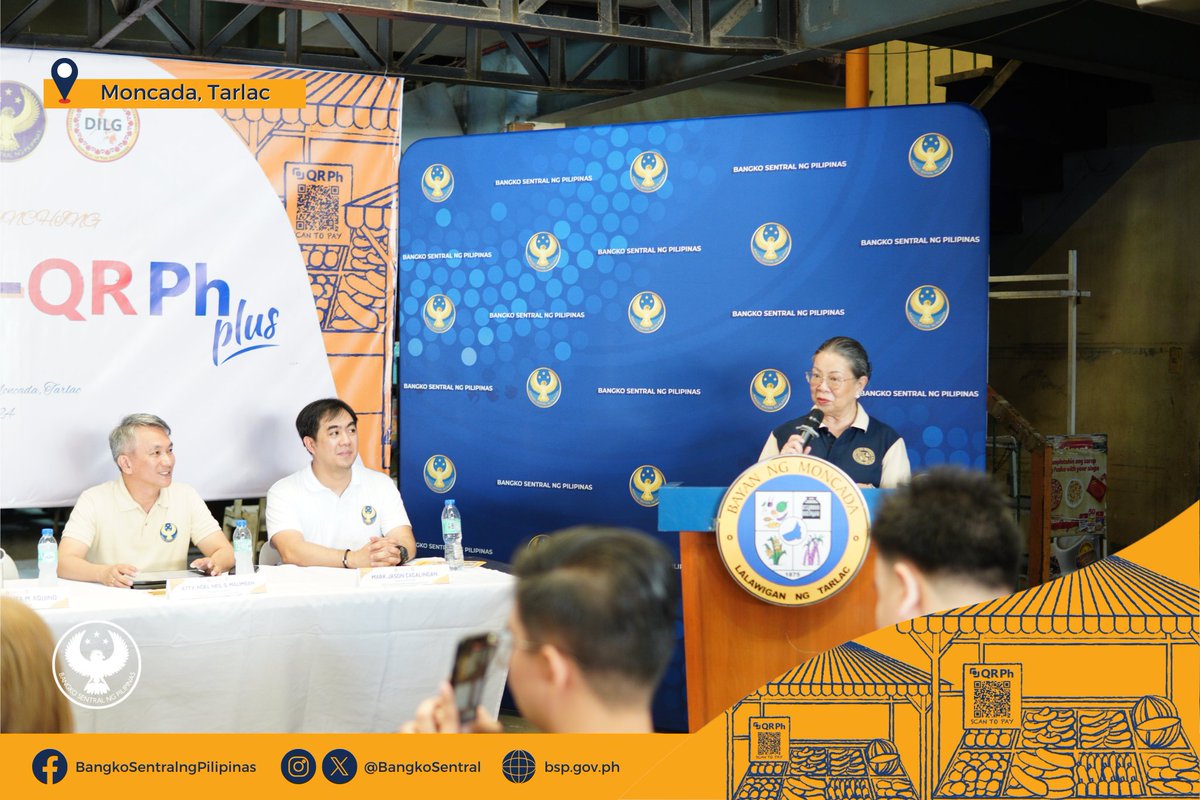 BangkoSentral's tweet image. #LetsGetDigitALL: Moncada, Tarlac Launches Paleng-QR Ph Plus

Full story on: bsp.gov.ph/SitePages/Medi…