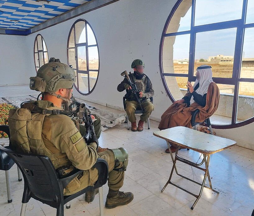 BenefitNews24's tweet photo. To improve #coordination and #communication, #Israeli #army personnel engage with #community -leaders in locations where #Israeli-tanks are stationed on #Syriansoil. #IDF #Chief-of-Staff #Lt. Gen. #HerziHalevi said, "We are not interfering with what's happening in Syria," while #visiting #Israeli-forces in the #Syrian-Golan-Heights. (video courtesy- The Times of Israel)

#Syria #SyriaRebels #FallofAssadRegime