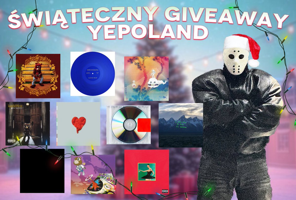 yepoland's tweet image. 🎁 ŚWIĄTECZNY GIVEAWAY OD YEPOLAND!  🎁

Do wygrania jest jeden album Ye w CD - wygrany wybiera z obrazka poniżej 💿

Aby wziąć udział w rozdaniu musisz:
✨ Zaobserwować @yepoland
✨ Podać dalej ten wpis
✨ Oznaczyć znajomego

Wyniki już 24 grudnia 2024 r. o 15:00
Powodzonka! 🎅