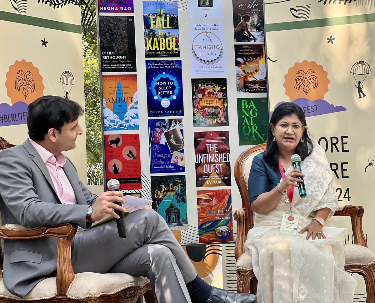 NayanimaBasu's tweet photo. What a day it was at @BlrLitFest today! A dream for any first time author like me to address a packed house…Thank you so much @iSumeetShetty & thank YOU Bangalore for being so interested & concerned about Afghanistan!
Get your copy now: https://t.co/H61Bt5ETrf #fallofkabul https://t.co/udW7pG0aMx