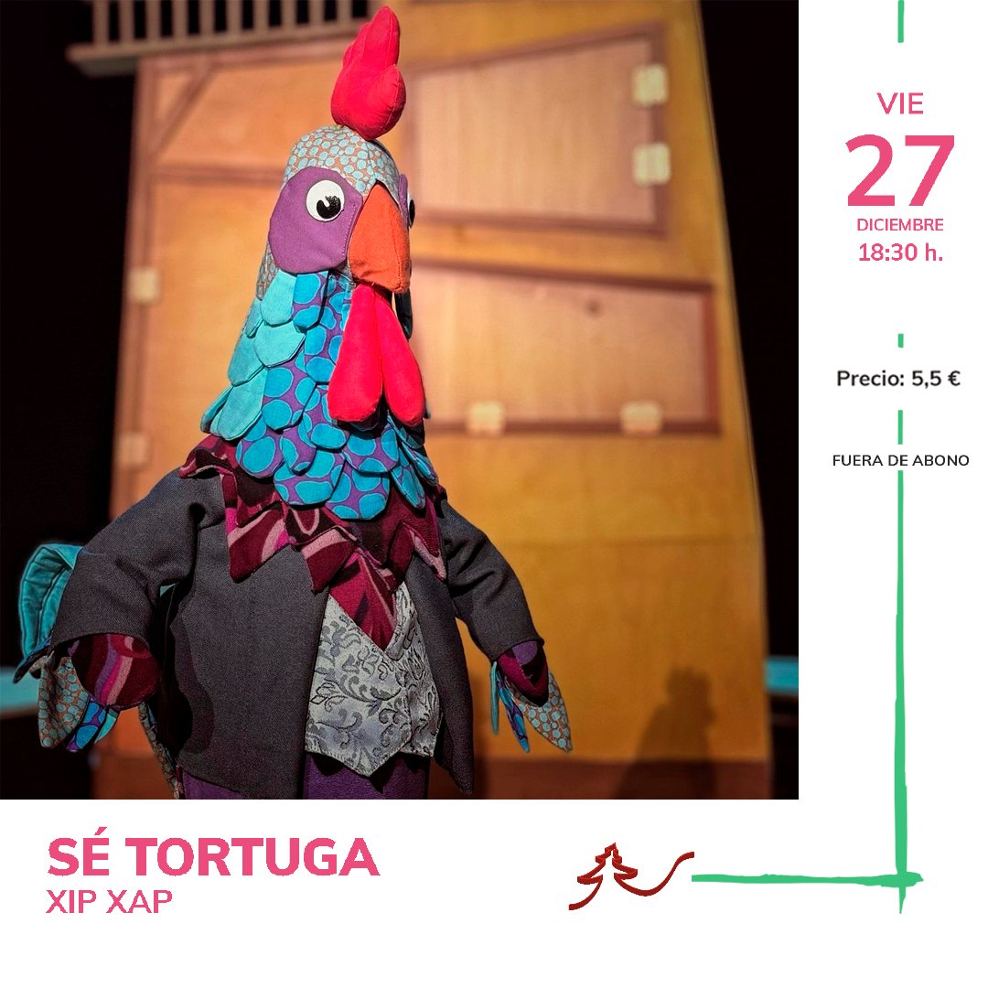 LavaVLL's tweet photo. 🤸🏻‍♀️ Sé Tortuga de Xip Xap con sus títeres. 

🗓 27 de diciembre 🕔 18:30
👪 A partir de 4 años
🎟 Entradas en taquilla y web https://t.co/wuw4FVOmh2 (con gastos de gestión) https://t.co/ArjHiGEcVB

#atadosalacreacion #esnavidadenellava #scnafamiliar #menudolava https://t.co/21Xpa771Lx