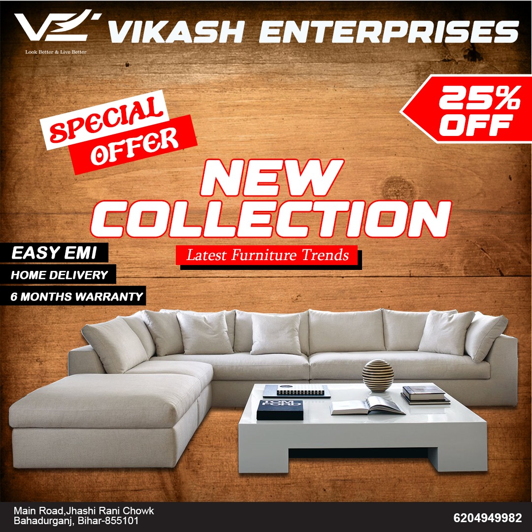 VikashEnte67572's tweet image. Upgrade Your Living Room Today!
Discover premium-quality sofas at Vikash Enterprises—crafted for comfort, style, and durability. Perfect for every home!

#VikashEnterprises #SofaShopping #HomeDecor #PremiumSofas #ComfortAndStyle #FurnitureStore #PatnaShopping #SofaTrends