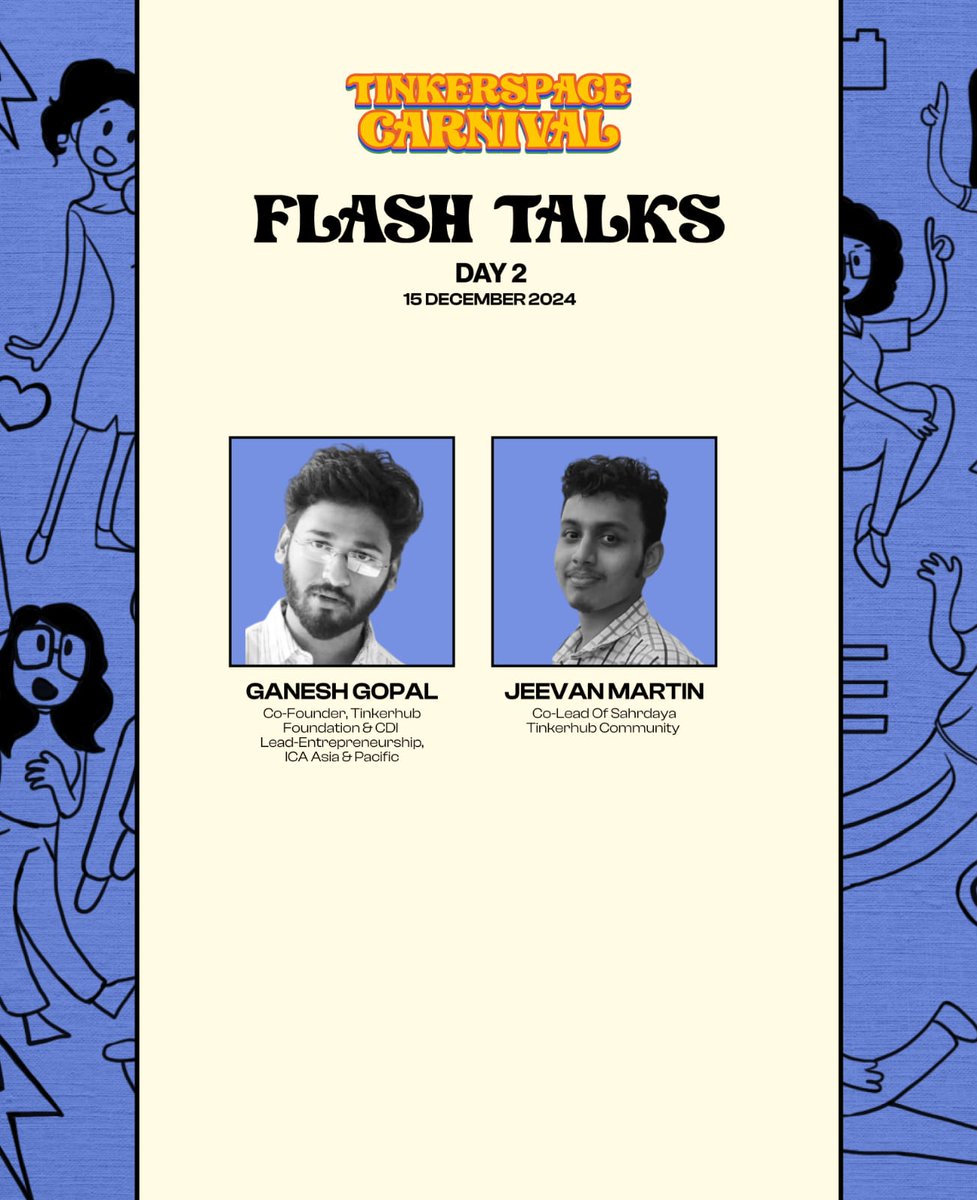 TinkerSpaceHQ's tweet image. ⚡ Flash Talks are here to spark your curiosity! 🚀

Join us at TinkerSpace Carnival for quick, impactful sessions packed with ideas, inspiration, and innovation. 💡✨️

#SpaceCarnival #Flashtalks #idea #inspiration #Anniversary #celebration #fun #techculture #thoughts
