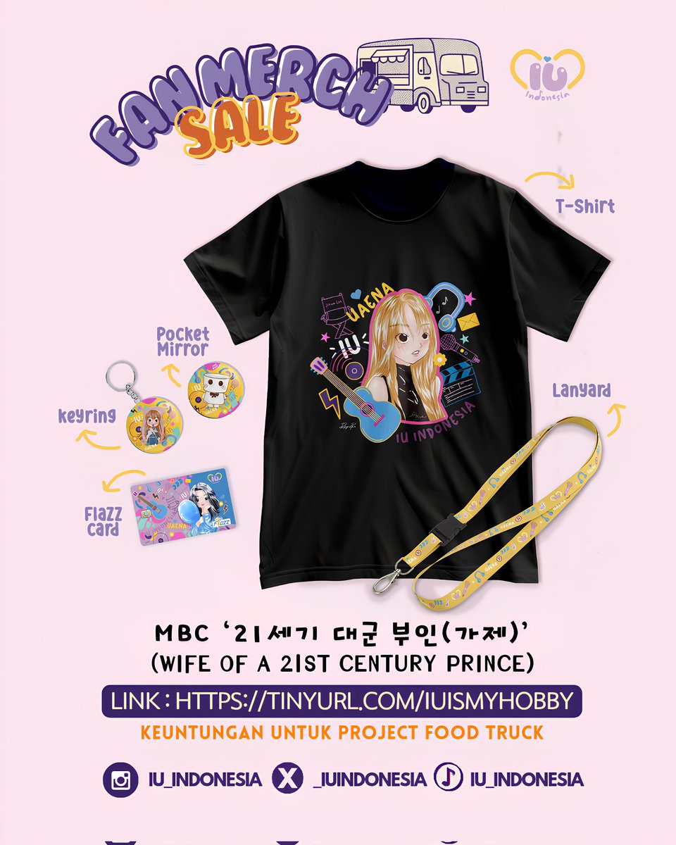 _IUIndonesia's tweet photo. [PREORDER] Halo Uaena

Penggalangan Dana untuk Food Truck Project drama 'Wife Of A 21st Century Prince' telah dibuka!!

Kalian dapat berpartisipasi untuk mendukung Food Truck Project dengan cara berdonasi atau membeli fan merch sale #IUISMYHOBBY by IU Indonesia. https://t.co/xY4gtIHVdc