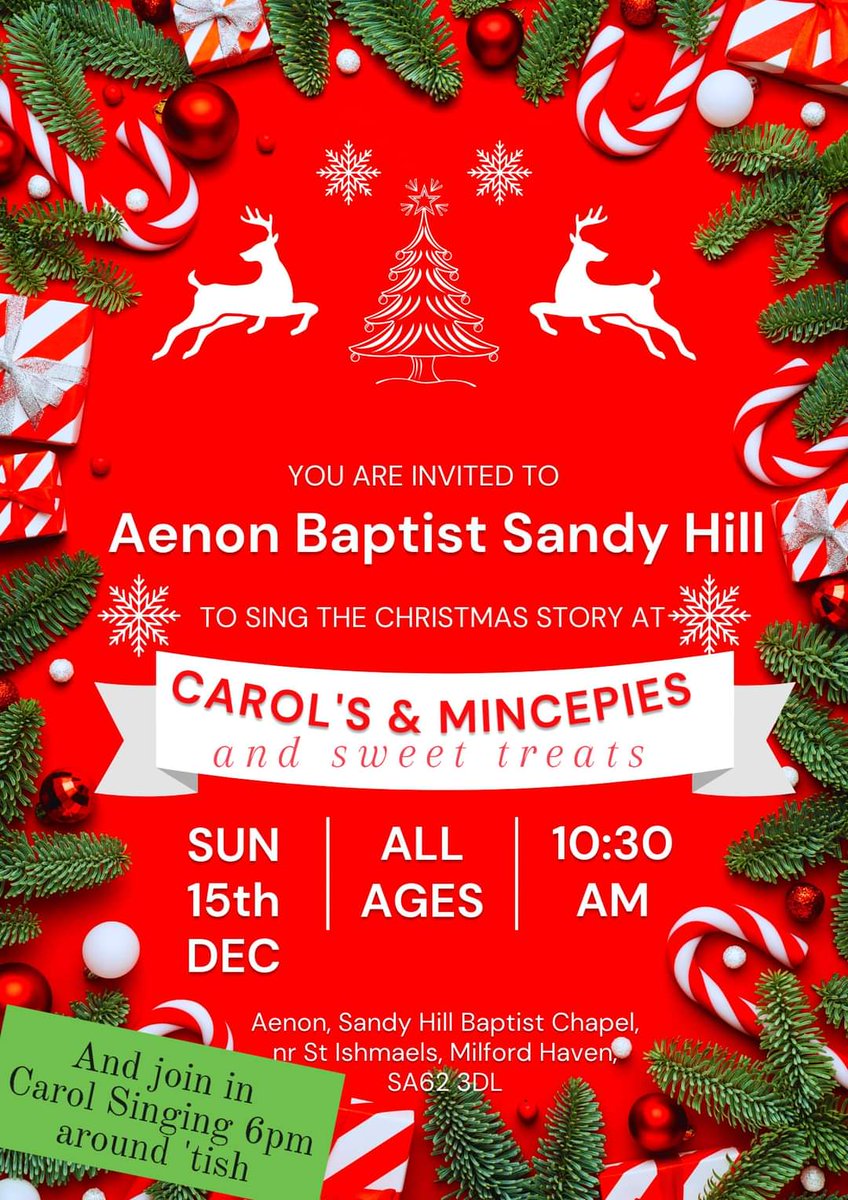 SandyHillChapel's tweet photo. This morning 10:30am SA62 3DL https://t.co/hrfzjDwCQA