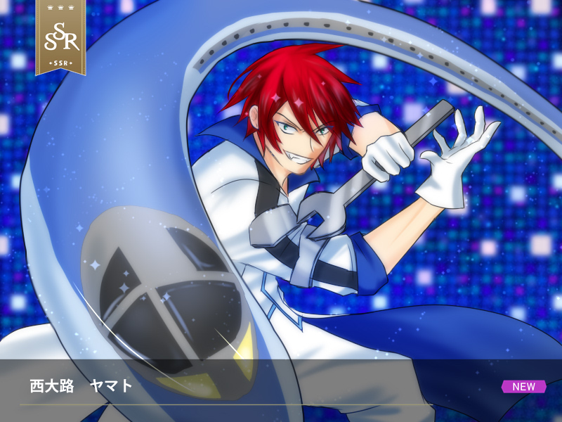 某捻じれた世界のSSR風やまちゃんでけたぁ💙 以前描いたγとの対にでけ