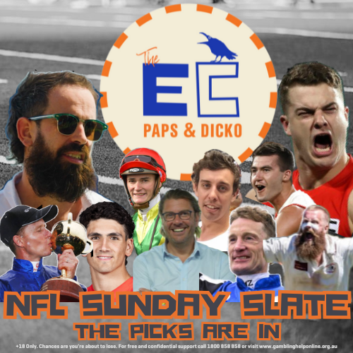 TheEarlyCrowPod's tweet image. NFL Sunday Slate! 

Lets GO! 

@dickosmailbag

@tompapley

@wolfdenapp

@mjpratt35

@KPMcEvoy

#nfl #nflprop #nflpicks