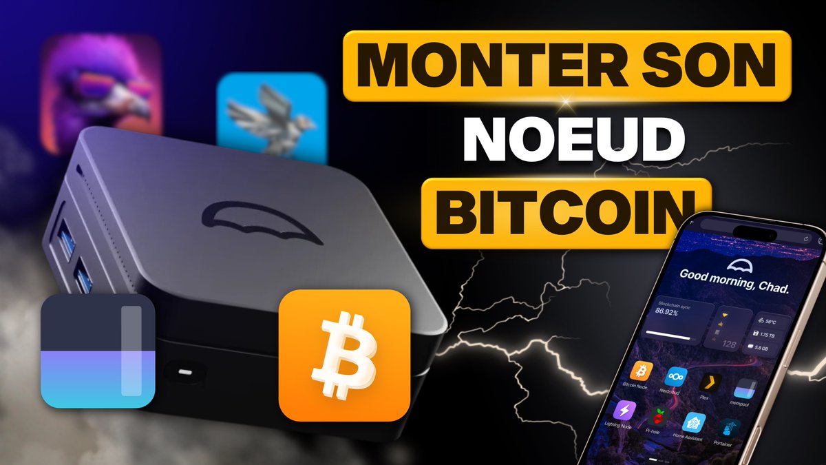 howtobitcoin_fr's tweet image. Et si vous deveniez votre propre banque ? 💡 Plus besoin de faire confiance aux banques ou intermédiaires pour gérer vos #Bitcoins.

Dans cette vidéo, découvrez comment installer un nœud Bitcoin avec @umbrel  🛠️, utiliser @mempool pour explorer vos transactions 🔍, et connecter…