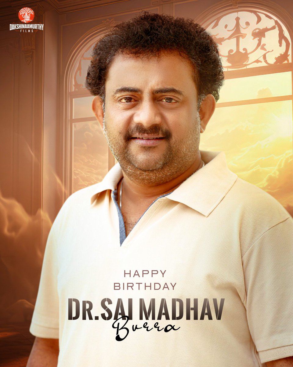 Dakshinaamurthy Films (@dmfoffl) on Twitter photo Happy Birthday to our esteemed dialogue writer, <a href="/SaiMadhav_burra/">Saimadhav Burra</a> ♥️🤗
Team <a href="/Dmfoffl/">Dakshinaamurthy Films</a> wishes a year filled with creativity and success ✨
#HBDSaiMadhavBurra
<a href="/Nandu_Abbineni/">Nandkumar Abbineni</a> Happy Birthday to our esteemed dialogue writer, <a href="/SaiMadhav_burra/">Saimadhav Burra</a> ♥️🤗
Team <a href="/Dmfoffl/">Dakshinaamurthy Films</a> wishes a year filled with creativity and success ✨
#HBDSaiMadhavBurra
<a href="/Nandu_Abbineni/">Nandkumar Abbineni</a>