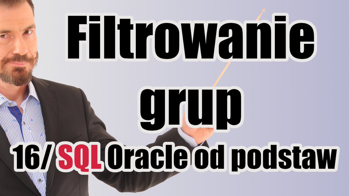 MarcinBadtke's tweet image. Lekcja 16 darmowej edycji mojego kursu 'Podstawy SQL dla użytkowników Oracle'.
A w niej: jak przy pomocy klauzuli HAVING ograniczyć liczbę zwracanych grup wyniku.

badtke.pro/kurs-podstawy-…

#marcinbadtke #sql #bazydanych #oracle #oracledatabase @OracleDatabase