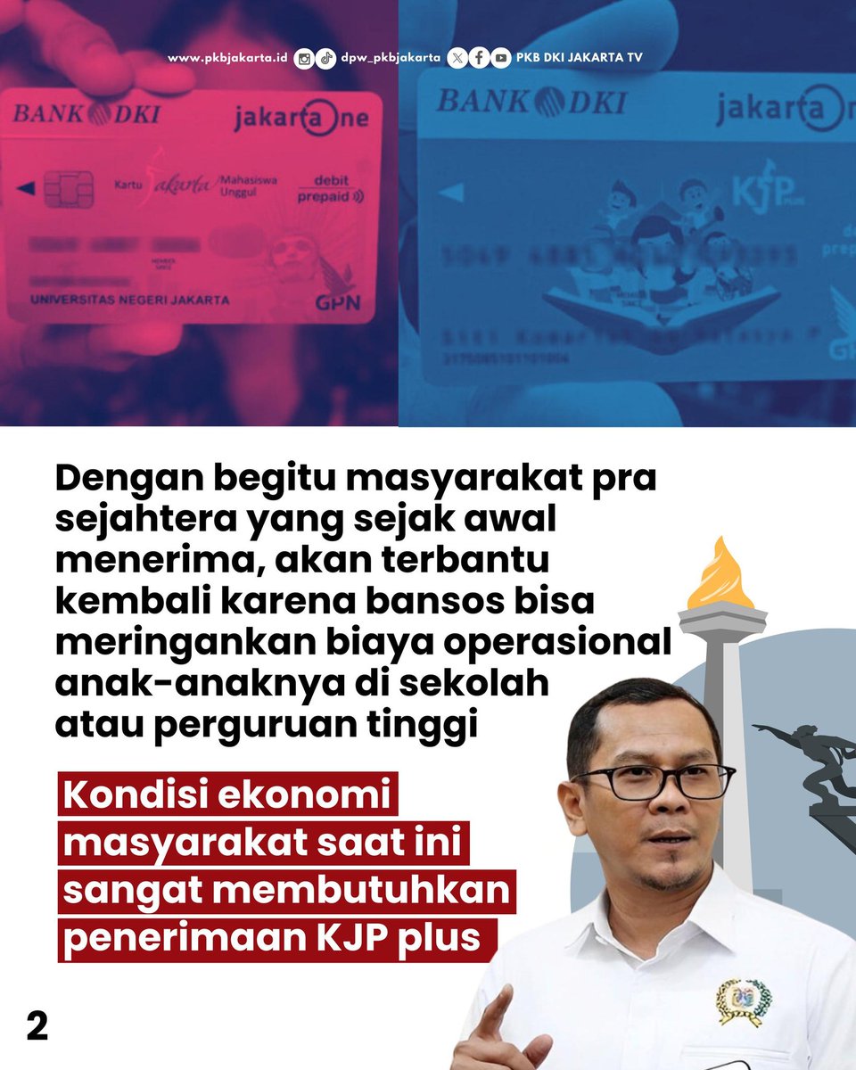 DPWPKBJAKARTA's tweet photo. Anggota @fpkbdki Yusuf, S.I.Kom meminta agar @Disdik_DKI melakukan aktivasi kembali trhadap kartu KJP Plus & KJMU yg di nonaktifkan
Karena kondisi ekonomi masyarakat saat ini sangat membutuhkan penerimaan bantuan
@dprddkijakarta @DKIJakarta @DPP_PKB
#fraksipkb #kjpplus #kjmu https://t.co/h3KEVKlY8G