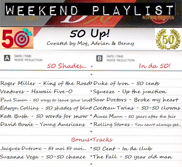WkndPlaylist's tweet photo. The final 5⃣0⃣
Many thanks to @mogallfm @AdrianTudorDr @wooshy90 for this special #Weekplaylist!👏
Much in keeping with other mixtapes much chaos ensued with the high quality of selections and
last minute curveballs😆
Enjoy the rest of the weekend!💕
https://t.co/x7goCgfDTX https://t.co/DBjEWTvi94