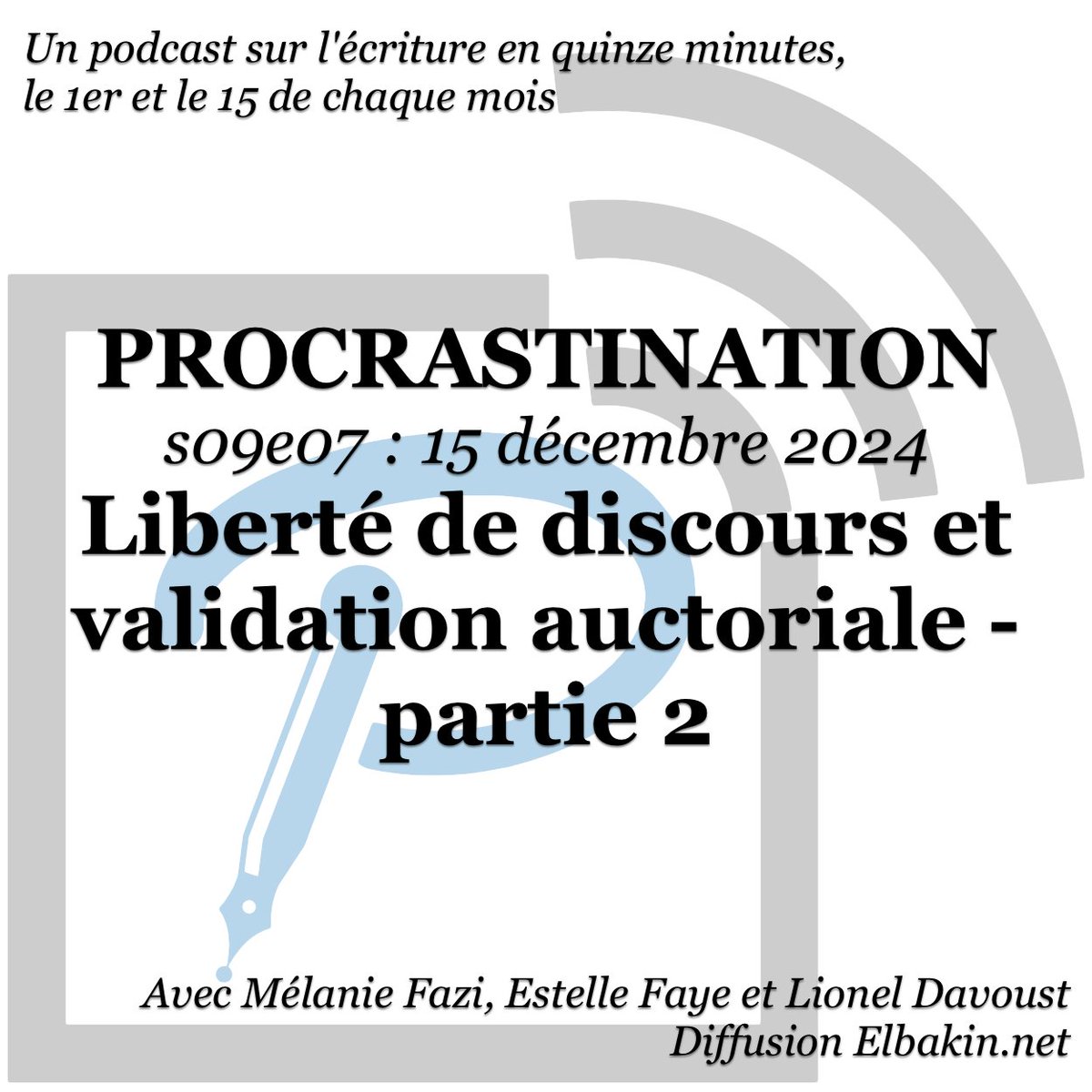 elbakin's tweet photo. Procrastination #S09e07 - Liberté de discours et validation auctoriale - Partie 2, à retrouver sur https://t.co/xYtJp3fYzi ! #podcast #ecriture
https://t.co/h65xJ4MzN4
Avec Mélanie Fazi, @EstelleFaye1 et Lionel Davoust ! https://t.co/GTYSjHFzeE