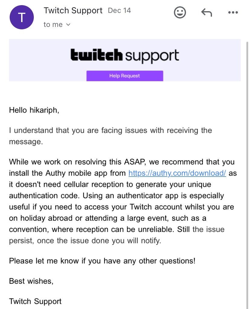 PhHikari's tweet photo. It’s been almost 6 days but still no SMS verification code @TwitchSupport @Twitch like what is going awn https://t.co/x7LQ50fdRj