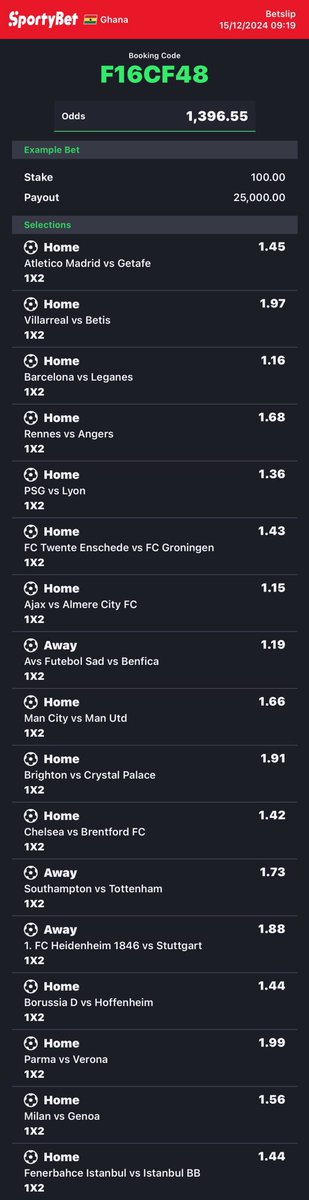 ManhimselfI's tweet photo. 1k odds All today 
Sportybet code F16CF48 https://t.co/gwA6HljpdI