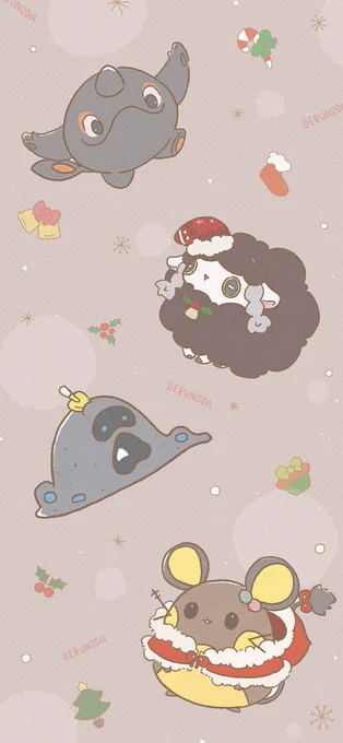 12/17から順に始まる待ちに待った可愛い祭り!年末ホリデー 1 & 2 ✩.*˚初登場の子たちの色違いが<  DERUNODAaaaa !!!!リポストや待ち受けなど願掛けお守りにぜひ使ってください(*˙︶˙*)(待ち受けsizeです)  #ポケモンGO 