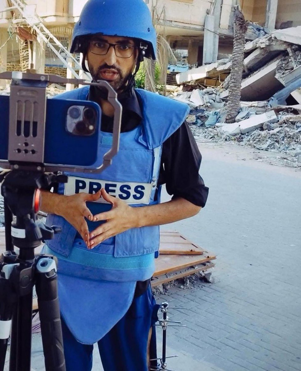 DropSiteNews's tweet photo. Palestinian journalist Mohammad Baalousha was killed in an Israeli airstrike on Ahmed Yassin Street in the Sheikh Radwan neighborhood of Gaza City.

Baalousha, a correspondent for Lebanon’s Al-Mashhad Channel, had been closely documenting Israel’s genocide in Gaza. Approximately two weeks after Al-Nasr Children’s Hospital was evacuated, he visited the facility and found the decomposing bodies of babies in the intensive care unit—a consequence of the siege that deprived Gaza’s healthcare system of electricity, medicine, and aid. 

Despite being shot in the leg by Israeli forces earlier, Baalousha continued reporting until his death. His killing brings the number of journalists killed in Gaza to 195, according to the Palestinian Journalists’ Forum, which condemned the lack of international action to protect Palestinian journalists.