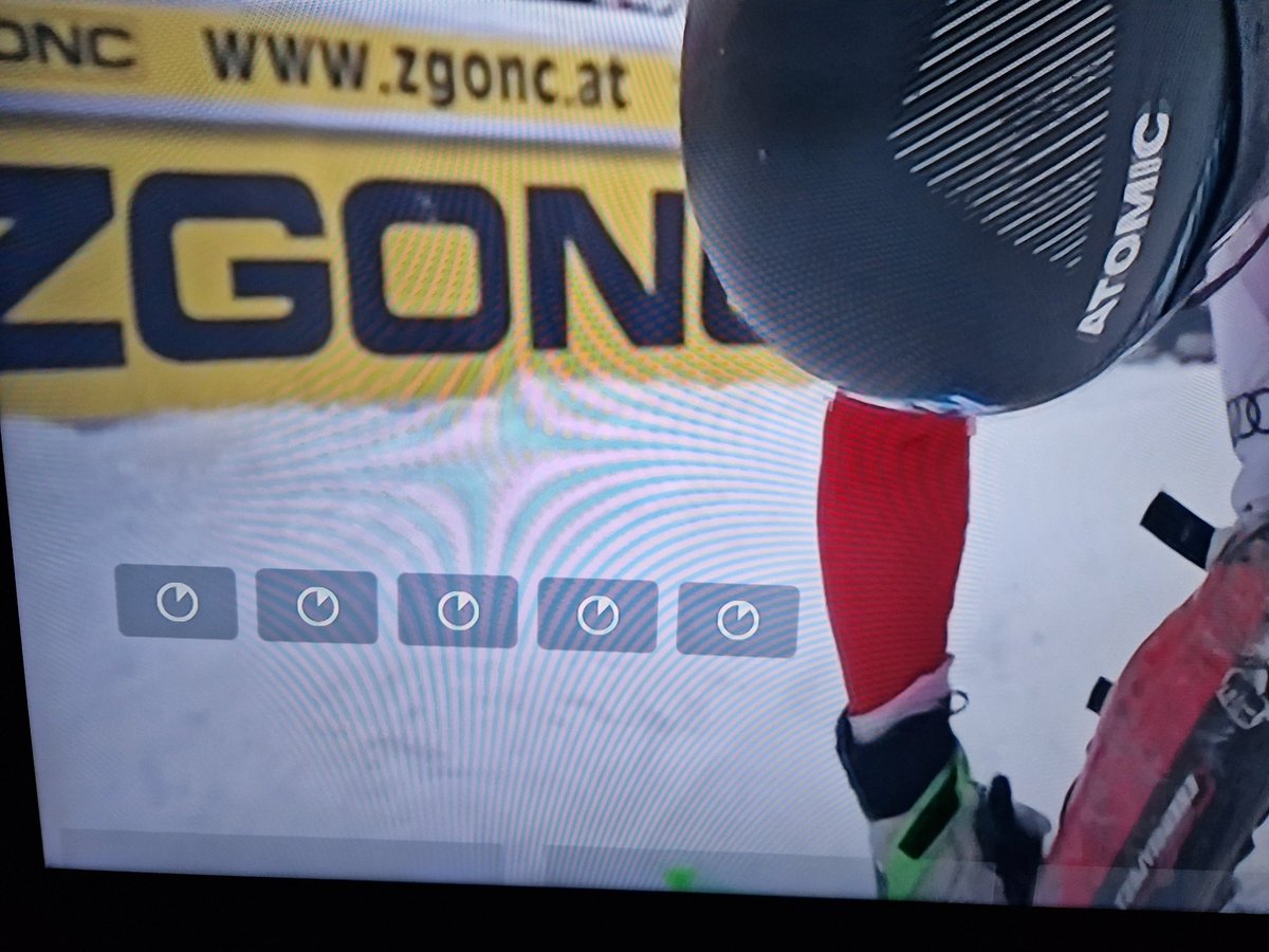 1972lovebug's tweet photo. @Dplus_Care_Intl All weekend I'm seeing these random clocks going across the bottom of the World Cup ski racing - is there a way to get rid of them? Watching via the Discovery+ app on Samsung TV. https://t.co/5sW5qzraFN