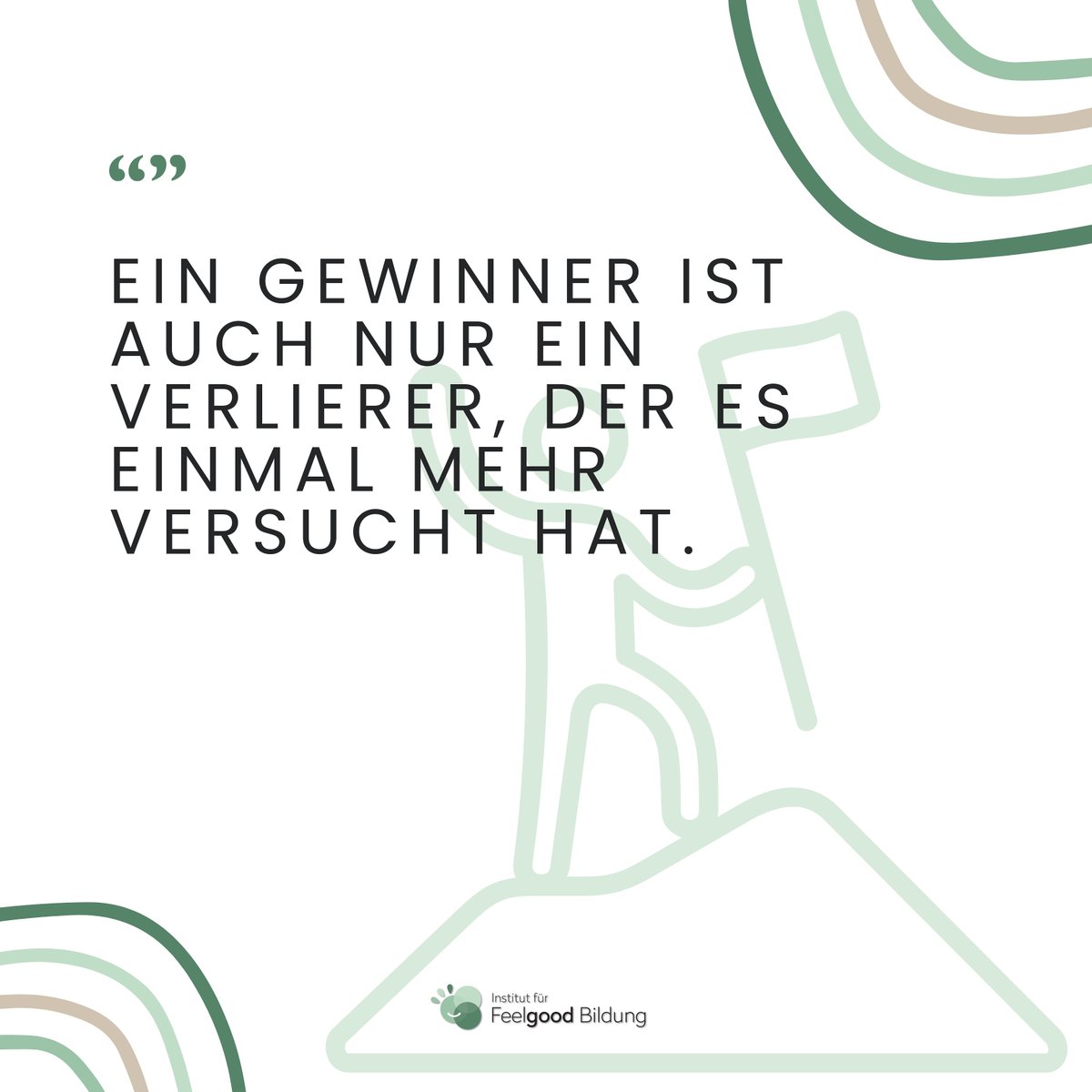 Gewinner oder Verlierer? 🏅
Erfolg bedeutet nicht, von Anfang an perfekt zu sein. Vielmehr geht es darum, etwas immer wieder zu versuchen, nicht aufzugeben und kontinuierlich an sich zu arbeiten.

—
#iffb #institutfürfeelgoodbildung 
#gesundheit #persönlicheswachstum