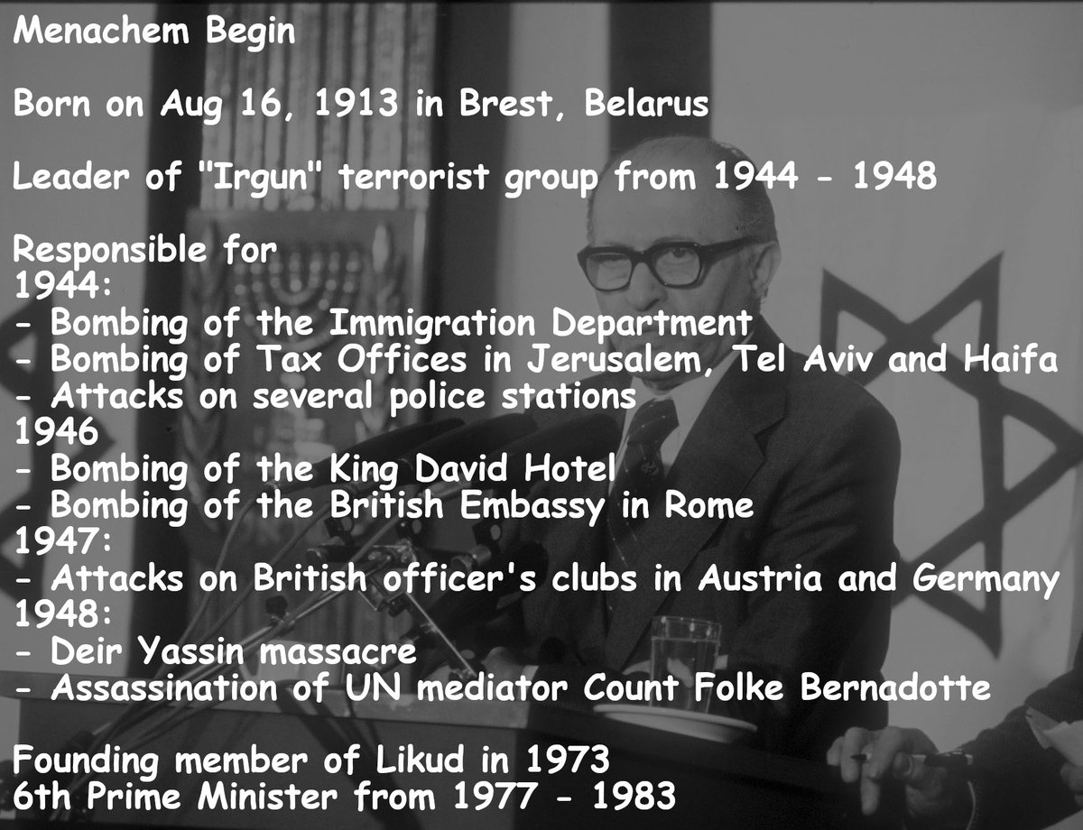 R34lB0rg's tweet photo. The actions of various Zionist groups during the period leading up to the establishment of Israel involved a range of activities that, by today's standards, would be classified as terrorism. Here's an overview of several notable incidents:
Bombing of the King David Hotel: On July 22, 1946, the Irgun, a Zionist paramilitary group, bombed the King David Hotel in Jerusalem, which housed the British administrative headquarters. This attack resulted in the deaths of 91 people, including 28 British, 41 Arabs, 17 Jews, and 5 others. The Irgun had warned about the bomb, but the evacuation was not completed in time. This act is widely considered one of the most significant terrorist attacks of the 20th century, given its scale and impact.
The Sergeants Affair: In July 1947, the Irgun kidnapped two British sergeants, Clifford Martin and Mervyn Paice, in retaliation for the British execution of three Irgun members. The sergeants were later found hanged, which led to significant escalation in tensions and was seen as an act of terrorism due to the deliberate targeting of non-combatants for political leverage.
Bombing of the British Embassy in Rome: On October 31, 1946, the Irgun bombed the British Embassy in Rome, damaging nearly half of the building and injuring three people. This was part of a broader campaign against British interests in response to their policies in Palestine.
Attack on the Military Train from Austria to UK: On August 15, 1946, members of the Zionist group Lehi (also known as the Stern Gang) attacked a military train carrying British soldiers from Austria to the UK. This ambush, which took place near Kufstein, Austria, resulted in several British casualties. The attack was aimed at British forces as part of the resistance against the British Mandate in Palestine.
Bombing of the Hotel Sacher in Vienna: This event, less documented but part of the spectrum of actions, involved the bombing of the Hotel Sacher in Vienna by Zionist groups, though specific details on this incident are scarce in the provided sources. It would fit into the pattern of attacks aimed at British targets or those perceived to support British interests.
Bombing of the Immigration Department in Tel Aviv: While not as widely discussed in the provided sources, similar actions were taken against British administrative targets in Palestine, including attacks on immigration offices, which were aimed at disrupting British control over Jewish immigration to Palestine. Such actions would be considered terrorism due to the use of violence against administrative structures for political aims.
These incidents reflect a pattern of targeting both civilian and military structures associated with British rule over Palestine, with the intent to force British withdrawal and facilitate the creation of a Jewish state. Today, these actions would generally be classified under the broad definition of terrorism due to their nature as violent acts intended to create fear and influence political outcomes. However, it's crucial to understand the historical context in which these acts occurred, where they were part of a broader struggle for national liberation and statehood.