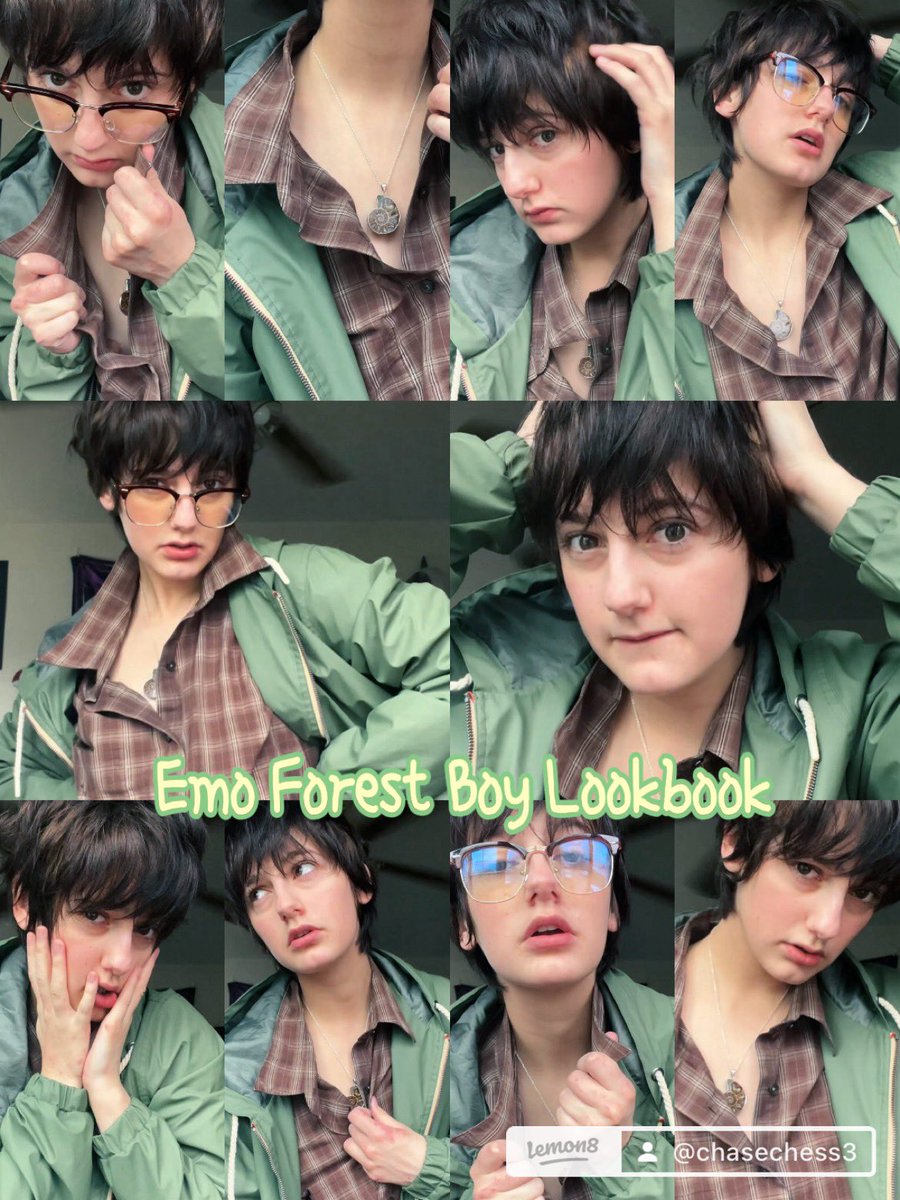 ChaseChess_'s tweet photo. Emo Forest Boy Lookbook >;p #lookbook #emoboy #forestboy #lemon8 https://t.co/4XZW5b2ykw