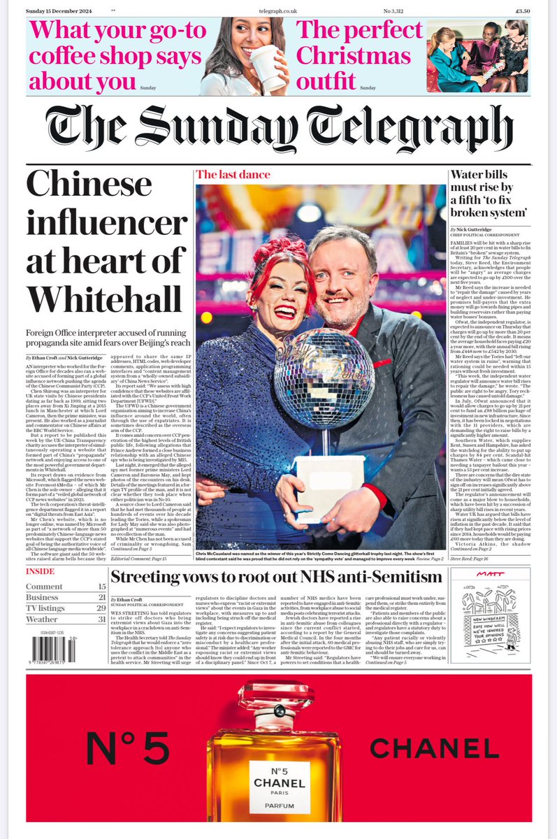 Pick up a copy of the Sunday Telegraph today to read my front page stories on Foreign Office security revelations and a new NHS crackdown on anti-Semitism 

More inside