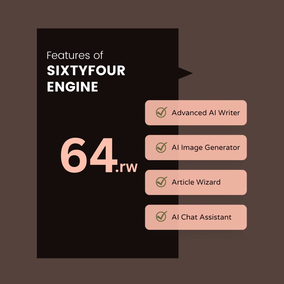 rask_ltd's tweet photo. https://t.co/icTPNebMgY
Create smarter, faster, and better with Sixtyfour Platform!   

Our platform empowers content creators to effortlessly generate top-notch content, stunning visuals, and engaging videos. 
Ready to transform your workflow?  Start your journey https://t.co/T1eK2svPM6