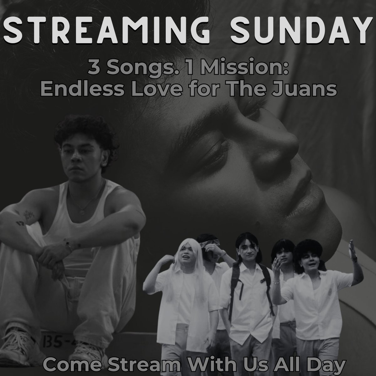 juanistasUSA's tweet photo. 🎶3 Songs. 1 Mission. Endless Love for The Juans💛
Streaming Sunday is here! Join us as we stream:
🎧Tama Ka Na
🎧Tama Ka Na (Carl's Version)
🎧Gupit (filler)
📅When: All Day
📍Where: All music platforms
Tag us & share your streams!🙌
#TheJuans #StreamingSunday #TamaKaNa https://t.co/YpU03VtxDI