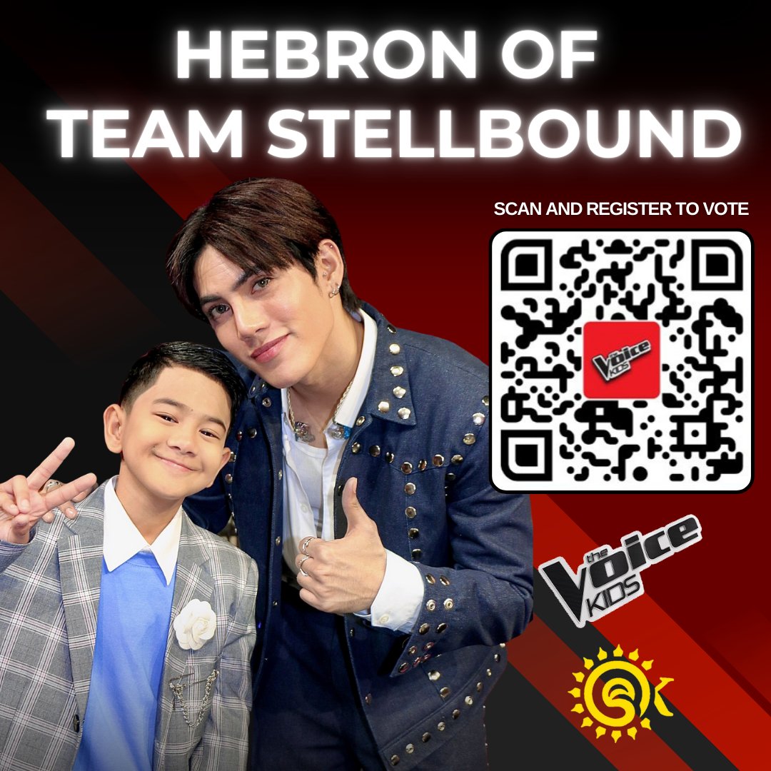 KENSTELLATIONPH's tweet photo. Only an hour left 'til The Voice Kids Grand Finals! Kids, A'tin and Berries, make sure to register now and vote for Hebron later! 

Scan the code to register and vote. Good luck Team Stellbound! Let's get it!

#TVKGrandfinals
#TheVoiceKids
#TheVoiceKidsPH

#TeamStellbound 
#TVKCoachStell 
#Stell @stellajero_
