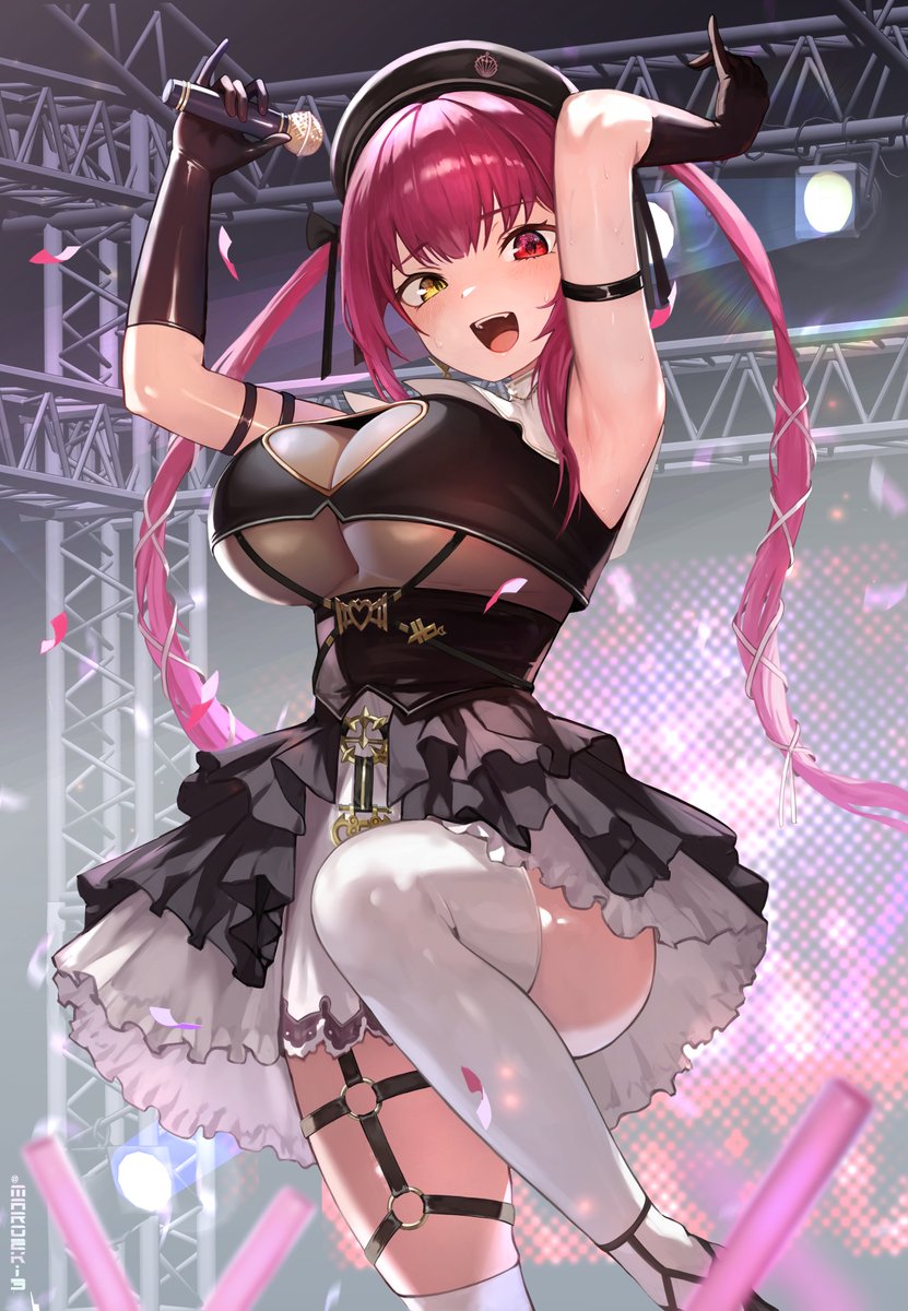 宝鐘マリン 「マリン船長!2024年!キミパイ!最高のライブをありがとう!!!#マリンのお宝 」|マロニキ 倭の国プロジェクト（NFT）ファウンダー（無収入）のイラスト