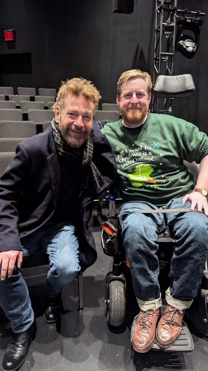 I normally don't do photographs with fans - but this one was insistent. 😉

Had a great time chatting with Kenneth Branagh about Richard III, King Lear, and just life in general. Lovely man.