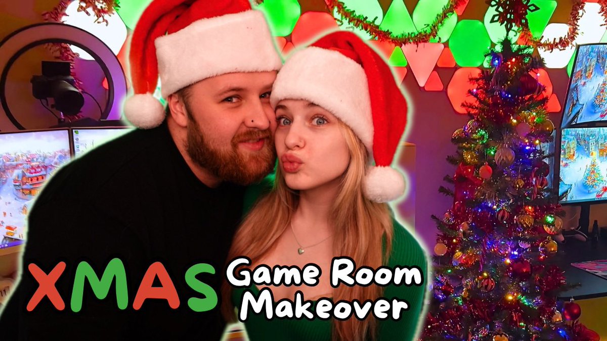 ItsAshanyx's tweet photo. AHHHH Xmas couples gaming room decoration video is UP!!! 🥹🫶🏼💕🎉 with @ItsBuzzarre https://t.co/wgMXJ9ZIIg