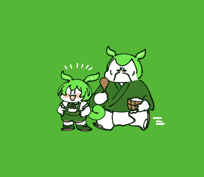 ビッグランやりながら落描きしてたずんだもんとずんだどん 