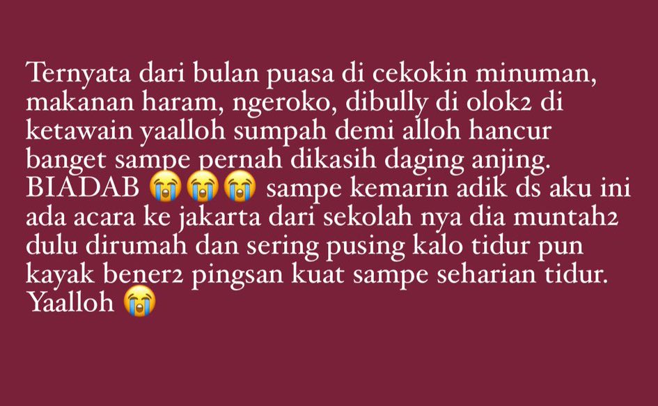 chikibolss's tweet photo. INI MUKANYA PELAKUUU YANG KAYAK SETAAAANNN IBLIS, bisa2 nya anak spesial dicekokin miras sama makanan haram SAKIITTT BANGET NI PELAKU SAKIT JIWAAA https://t.co/QnIYhHKyuN