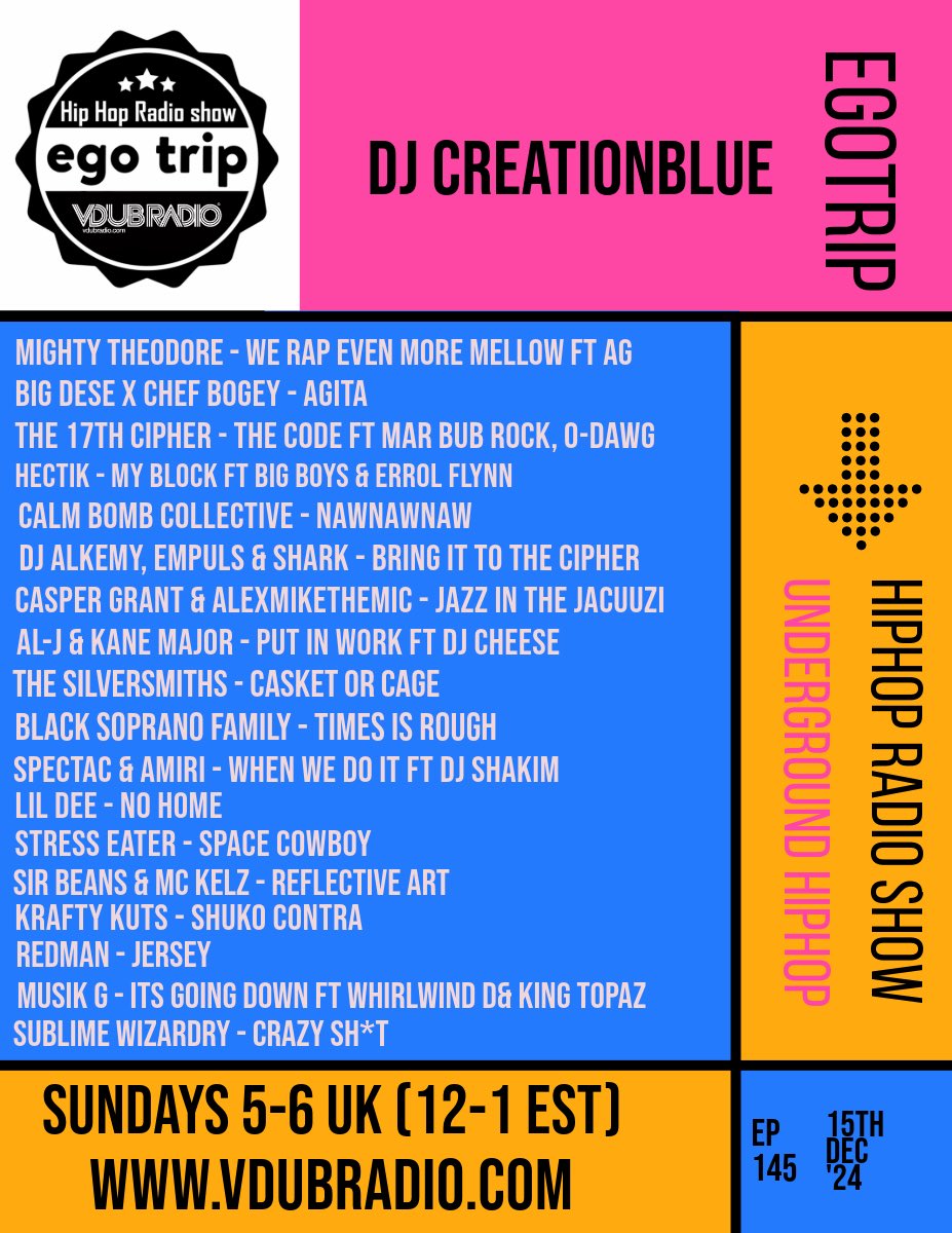 maceyjust's tweet image. Heads up hiphop headz. Today at 5 (maybe 4 if I can get a dog sitter) Vdubradio #egotrip