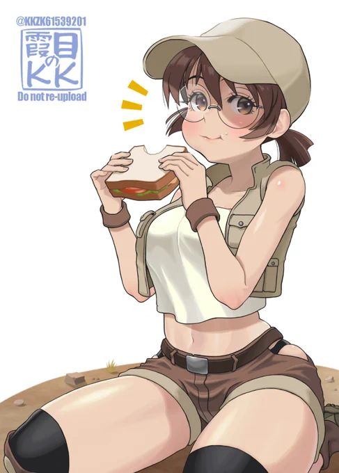 #今年も残りわずかなので今年一番伸びた絵を貼るメタルスラッグより、サンドイッチを食すフィオさん1番伸びたヤツが最近すぎるので2番目に伸びたヤツを#METALSLUG 