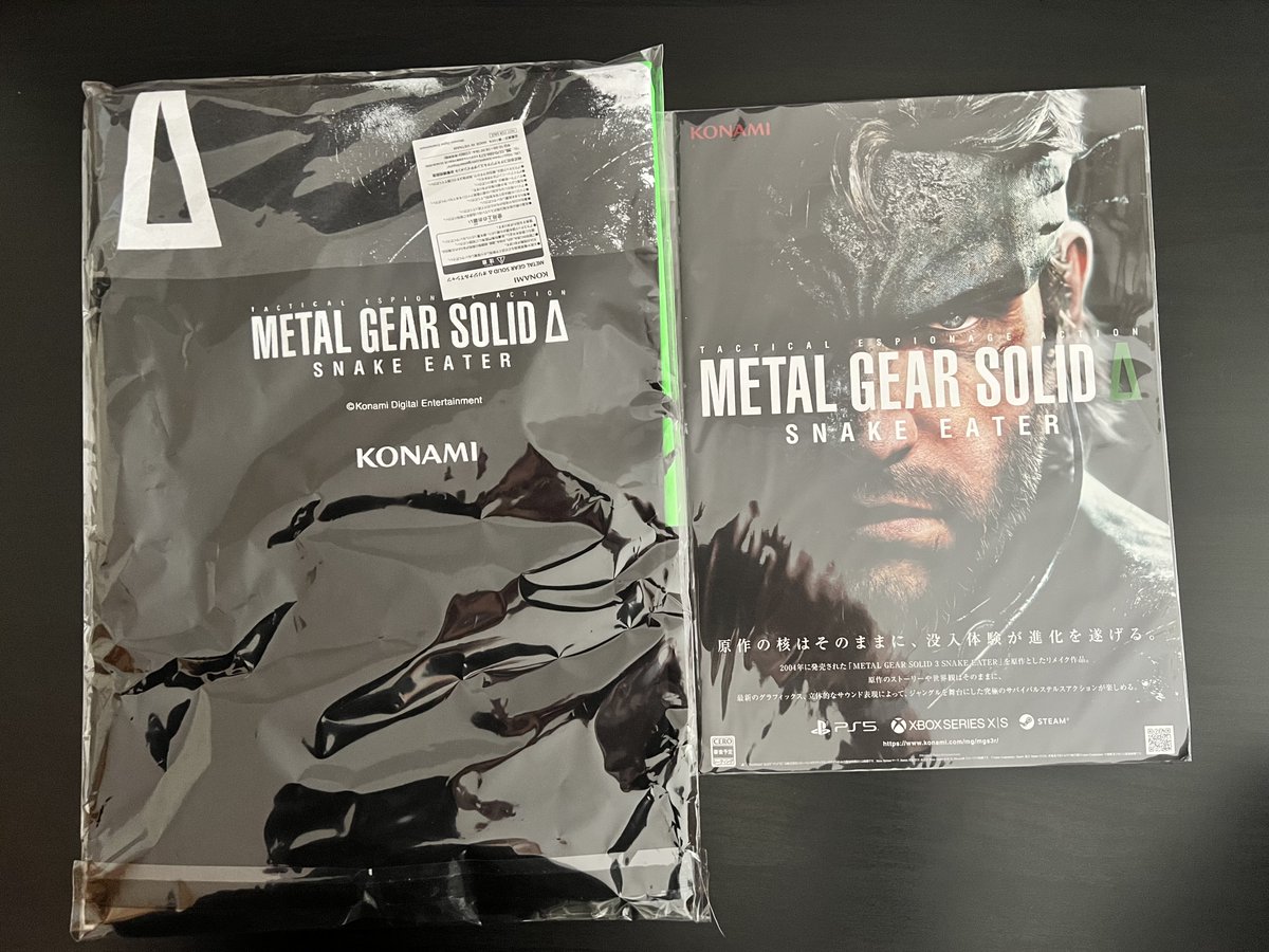 🚨  SORTEAZO comunidad @MrKojiman 🚨

❗️❗️Con motivo del 20º aniversario del lanzamiento en Japón de METAL GEAR SOLID 3 : SNAKE EATER , sorteamos este BRUTAL PACK de merchandising de METAL GEAR SOLID DELTA:SNAKE EATER ❗️❗️

- Camiseta exclusiva TOKYO GAME SHOW 2024 nueva a