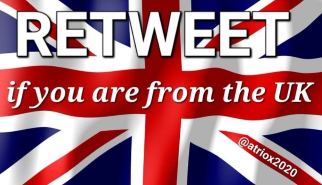 RETWEET if you are from the UK 
🇬🇧🇬🇧🇬🇧

Post a pic or vid in the comments below with your location so others can find you and follow you.
