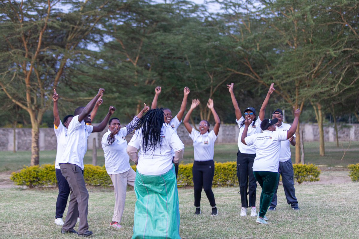 The staff of Kenya Permanent Mission To UNON &amp; UNEP team building to enhance mental and physical wellness. <a href="/Kmunep/">KENYA Mission to UNON+UNEP🇰🇪🇺🇳</a>