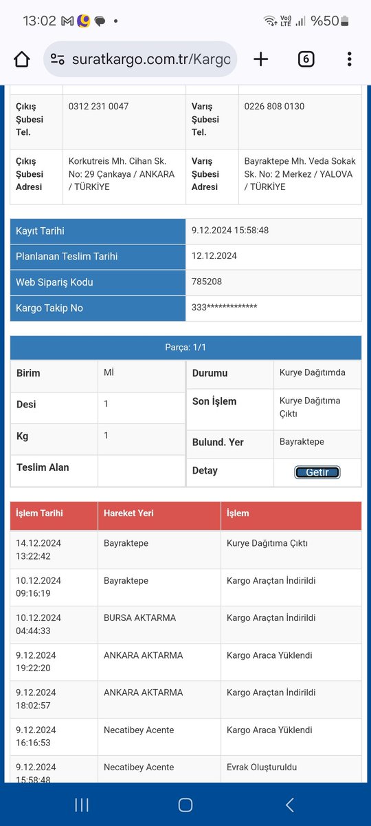 Sevgili surat kargo kuryeniz dunden beri dagitimda adam harap bitap dustu soyleyinde kargomu getirsin artik sonra evine gitsin bir an once. Cok sikildim arkadaslar sizden ve bit.eyen sorunlarinizdan <a href="/SuratKargoTR/">Sürat Kargo</a>