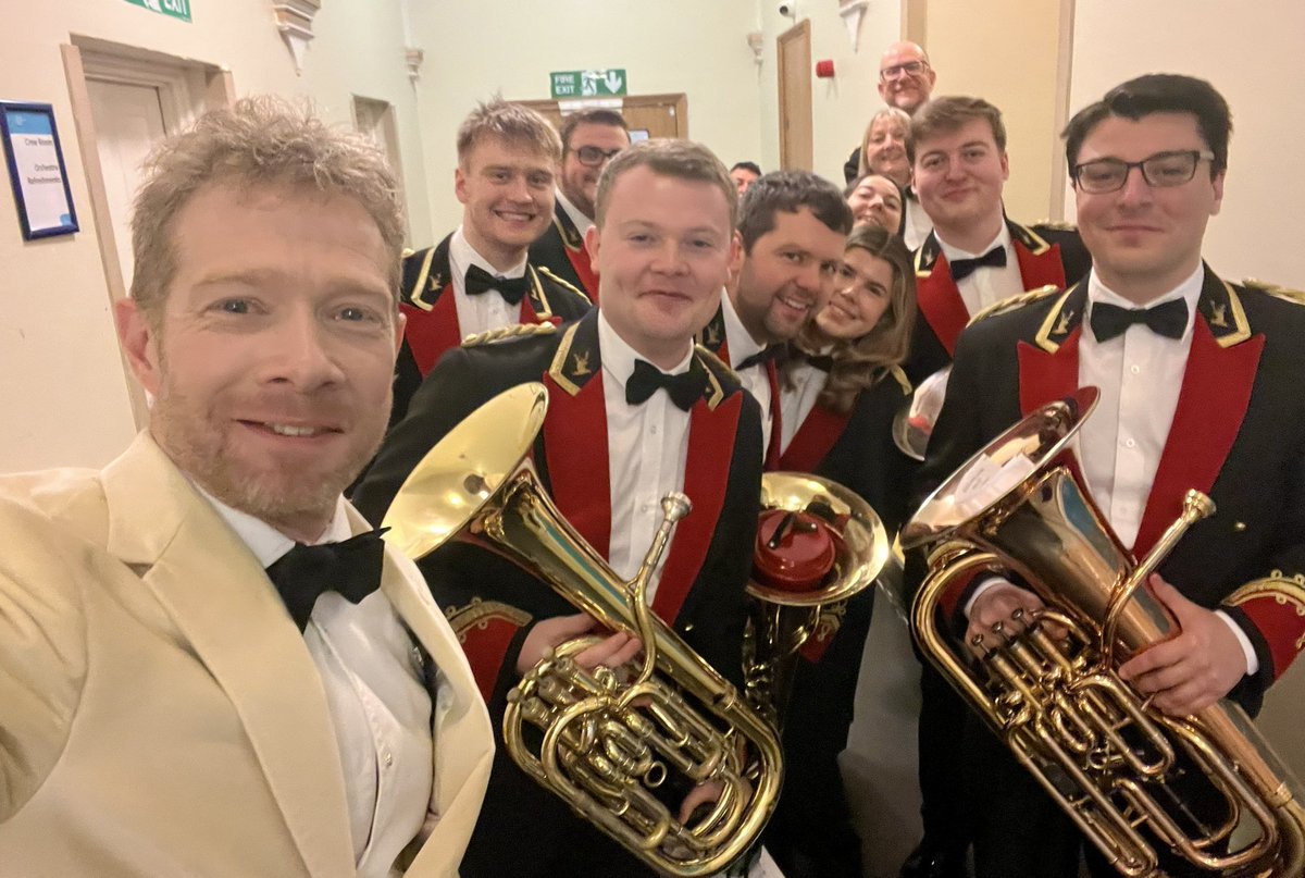 This is the wonderful <a href="/blackdykeband/">Black Dyke Band</a> after our sell-out ‘Yorkshire Christmas Extravaganza’ at <a href="/SheffCityHall/">Sheffield City Hall</a> yesterday. If you’re stuck for a Christmas present their JOHN RUTTER: BRASS AT CHRISTMAS album is riding high in the classical chart.
