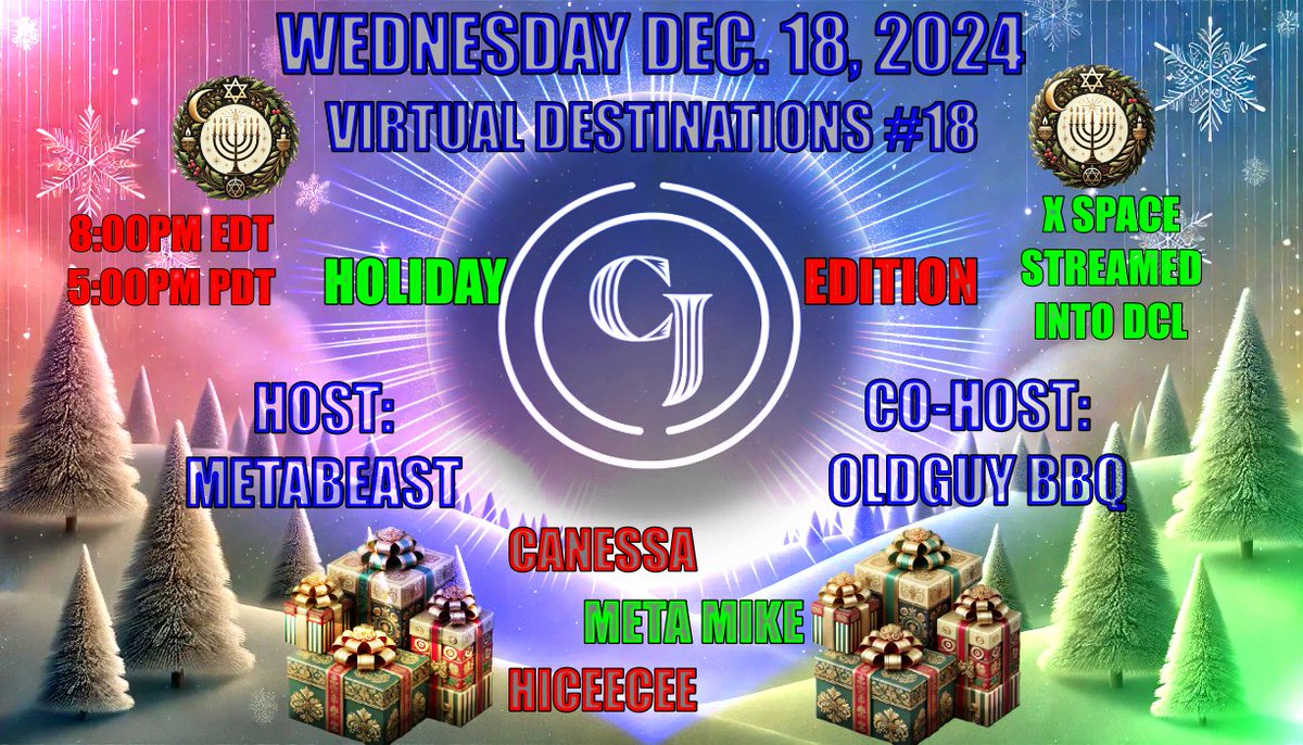 AKCMetaBeast's tweet photo. #VirtualDestinations Holiday Edition with @HICeeCee @CanessaDCL @metx_mike Find out what holiday events are happening in the metaverse. https://t.co/mbfLjPTywz https://t.co/rLWd0PBkNy