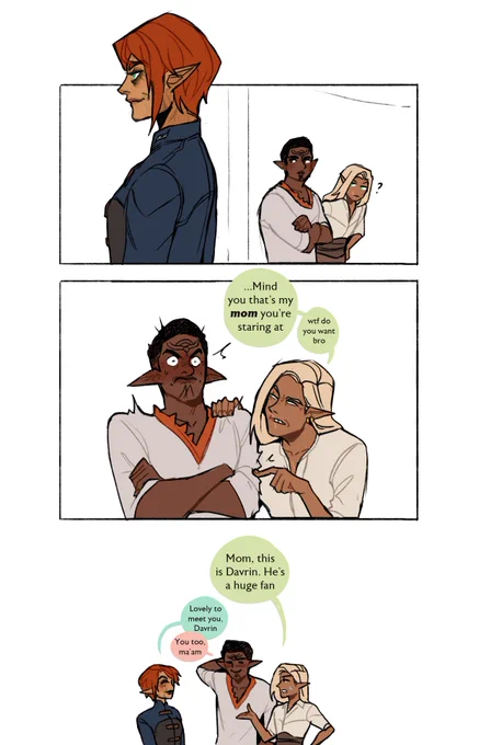 I just think Davrin would have a (hidden) cute fanboy side #dragonage 